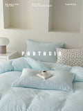 Load image into Gallery viewer, FANTASIA Dream Planet [Mint Girl] Blue Cotton Double Yarn Bed Four-piece Cotton Sheet
