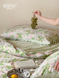Load image into Gallery viewer, FANTASIA Collection Dream Planet [Xiandu Green Trace] Premium Sense British Broken Flower Tencel Cotton Four-piece Sheet