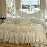 Load image into Gallery viewer, French premium cotton long-staple cotton bed cover four-piece princess style lace quilt cover pure cotton bedding
