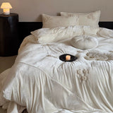 Load image into Gallery viewer, Winter French Romantic Thickened Velvet Milk Fleece Four-piece Flower Embroidered Quilt Cover Fleece Warm Bedding