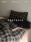 Load image into Gallery viewer, FANTASIA Collection Dream Planet [Birds and Cicadas] Yarn-dyed plaid cotton three-layer yarn four-piece set of pure cotton sheets
