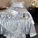 Load image into Gallery viewer, Romantic retro flower summer cool Lenzing Tencel summer cool quilt four-piece set washable silky smooth air conditioner thin quilt