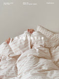 Load image into Gallery viewer, FANTASIA Collection Dream Planet [Preset Romance] Pink Striped Cotton Bed Four-piece Cotton Sheet