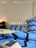 Load image into Gallery viewer, FANTASIA Dream Planet [Sleeping West Coast] Contrasting Colors Autumn and Winter Cotton Grind Four-piece Cotton Sheet