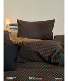 Load image into Gallery viewer, Nordic striped style home textile set retro small jacquard cotton bed four-piece set pure cotton sheets