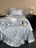 Load image into Gallery viewer, Romantic retro flower summer cool Lenzing Tencel summer cool quilt four-piece set washable silky smooth air conditioner thin quilt