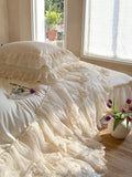 Load image into Gallery viewer, French premium cotton long-staple cotton bed cover four-piece princess style lace quilt cover pure cotton bedding