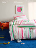 Load image into Gallery viewer, FANTASIA Collection Dream Planet [Tsubushima Early Age] Dopamine Striped Cotton Bed Four-piece Cotton Sheet