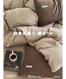Load image into Gallery viewer, FANTASIA Fantasy Collection [Almond Parfait] Coffee Waffle Cotton Bed Four-piece Cotton Sheet