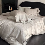 Load image into Gallery viewer, Spring and summer Lenzing Tencel cool silky bed four-piece set high-grade jacquard sheet quilt cover mattress bedding