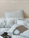 Load image into Gallery viewer, FANTASIA Collection Dream Planet [Blank Letter] Blue Stripe Jacquard Cotton Bed Four-piece Cotton Sheet