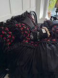 Load image into Gallery viewer, French retro cotton long-staple cotton bed skirt four-piece romantic flower lace edge quilt cover princess style high-end bedding