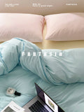 Load image into Gallery viewer, FANTASIA Collection Dream Planet [Fudge Soda] Pink and Blue Class A Cotton Knitted Cotton Four-piece Cotton Sheet
