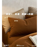 Load image into Gallery viewer, FANTASIA Collection Dream Planet [Pawn Amber] Caramel Color Waffle Cotton Four-piece Cotton Sheet