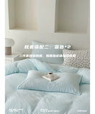 Load image into Gallery viewer, FANTASIA Dream Planet [Mint Girl] Blue Cotton Double Yarn Bed Four-piece Cotton Sheet