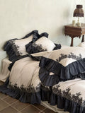 Load image into Gallery viewer, French retro pure cotton four-piece set cotton long-staple cotton embroidery high-grade lace lace quilt cover skin-friendly bedding