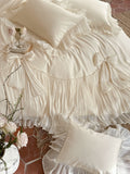 Load image into Gallery viewer, French romantic girl cotton long-staple cotton bed cover four-piece set retro lace quilt cover premium bedding fairy
