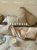 Load image into Gallery viewer, FANTASIA Collection Dream Planet [Wind Baked Sugar Cube] Retro Brown Cotton Bed Four-piece Cotton Sheet