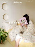 Load image into Gallery viewer, FANTASIA Collection Dream Planet [Falling Night Broken Star] Polka Dot Cotton Double Yarn Bed Four-piece Cotton Sheet