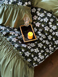Load image into Gallery viewer, French light luxury cotton long-staple cotton four-piece bed skirt princess style pure cotton ruffle edge quilt cover high-end bedding