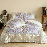 Load image into Gallery viewer, French Sweet Wind Pegasus Flower Four-piece Set Tencel Cotton Lace Quilt Cover Princess Wind Summer Sheet Bedding