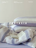 Load image into Gallery viewer, FANTASIA Collection Dream Planet [Yuanyang Floating] Purple Premium Cotton Bed Four-piece Cotton Sheet