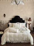 Load image into Gallery viewer, Winter thickened double-sided milk fleece four-piece quilt cover warm coral fleece French princess wind 1.8m bedding