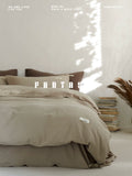 Load image into Gallery viewer, FANTASIA Collection Dream Planet [Almond Parfait] Vintage Coffee Waffle Cotton Four-piece Cotton Sheet