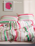 Load image into Gallery viewer, FANTASIA Collection Dream Planet [Tsubushima Early Age] Dopamine Striped Cotton Bed Four-piece Cotton Sheet
