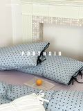 Load image into Gallery viewer, FANTASIA collection dream planet [sequence sea hourglass] retro polka dot blue cotton four-piece set of pure cotton sheets