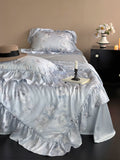 Load image into Gallery viewer, Romantic retro flower summer cool Lenzing Tencel summer cool quilt four-piece set washable silky smooth air conditioner thin quilt