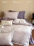 Load image into Gallery viewer, FANTASIA Collection Dream Planet [Twilight Dyed Butterfly] French Retro Purple Cotton Bed Four-piece Cotton Sheet