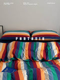 Load image into Gallery viewer, FANTASIA Collection Dream Planet [Stun Artist] Class A Striped Knitted Cotton Four-piece Cotton Sheet