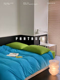 Load image into Gallery viewer, FANTASIA Dream Planet [Heidelberg Past] Class A knitted cotton blue four-piece cotton sheets