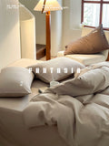 Load image into Gallery viewer, FANTASIA Fantasy Collection [Almond Parfait] Coffee Waffle Cotton Bed Four-piece Cotton Sheet