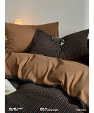 Load image into Gallery viewer, Nordic striped style home textile set retro small jacquard cotton bed four-piece set pure cotton sheets