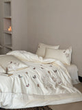Load image into Gallery viewer, French new Chinese cotton long-staple cotton four-piece set of pure cotton high-grade jacquard embroidery quilt cover butterfly bedding