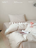 Load image into Gallery viewer, FANTASIA Collection Dream Planet [Preset Romance] Pink Striped Cotton Bed Four-piece Cotton Sheet