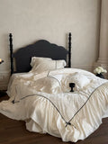 Load image into Gallery viewer, French Romantic Tencel Cotton Four-piece Princess Wind Jacquard Chiffon Lace Quilt Cover Silky Sleeping Naked Girl Heart Sheet