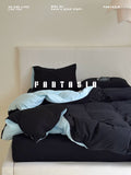 Load image into Gallery viewer, FANTASIA Dream Planet [Far Sea Reply] Blue and black cotton knitted cotton bed four-piece set of pure cotton sheets