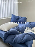 Load image into Gallery viewer, FANTASIA Dream Planet [Passing Moonlight] Blue and white splicing cotton double-layer yarn four-piece set of pure cotton sheets