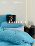 Load image into Gallery viewer, FANTASIA collection dream planet [do not smell the galaxy] blue and purple cotton knitted cotton bed four-piece cotton sheets