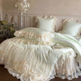Load image into Gallery viewer, French premium cotton long-staple cotton bed cover four-piece princess style lace quilt cover pure cotton bedding