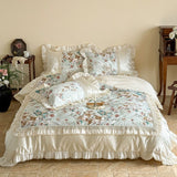 Load image into Gallery viewer, French Sweet Wind Pegasus Flower Four-piece Set Tencel Cotton Lace Quilt Cover Princess Wind Summer Sheet Bedding