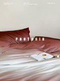 Load image into Gallery viewer, FANTASIA set dream planet [rose sea weaving fog] retro gradual change rose cotton four-piece cotton sheets