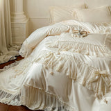 Load image into Gallery viewer, Lanxu Home Textiles French Girl Heart Bed Skirt Four-piece Set Lace Lace Bow Quilt Cover Cotton Sheet Bedding