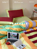 Load image into Gallery viewer, FANTASIA Collection Dream Planet [Clear Sky Fantasy Island] Dopamine Cotton Bed Four-piece Cotton Sheet