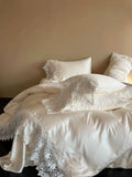Load image into Gallery viewer, Spring and summer princess wind cool Lenzing Tencel four-piece French retro lace quilt cover Silky slippery sleeping sheets