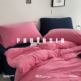 Load image into Gallery viewer, FANTASIA Collection Dream Planet [California Neon] Sweet Cool Pink and Blue Contrasting Color Knitted Cotton Four-piece Cotton Sheet