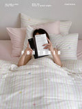 Load image into Gallery viewer, FANTASIA Dream Planet [Girl Window Lattice] Bow Cotton Double Yarn Four-piece Cotton Sheet